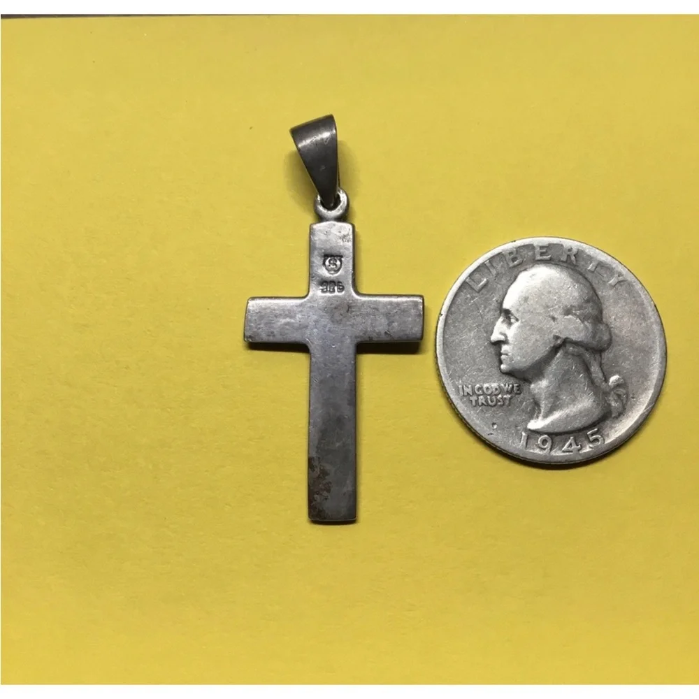 Vintage Cross Pendant Sterling Silver 925 Cross Pendant (4.49 grams)